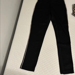 Zara Black Textured Pants
